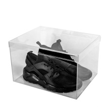 Factory customized clear acrylic portable shoes storage box acrylic shoe display box